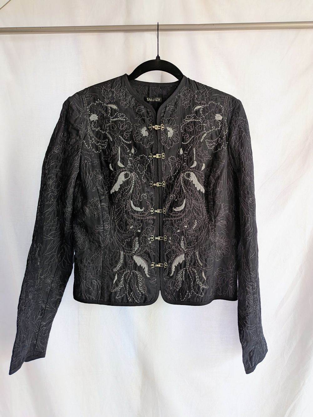 Tahari Intricately Embroidered Quilted Jacket - Size L